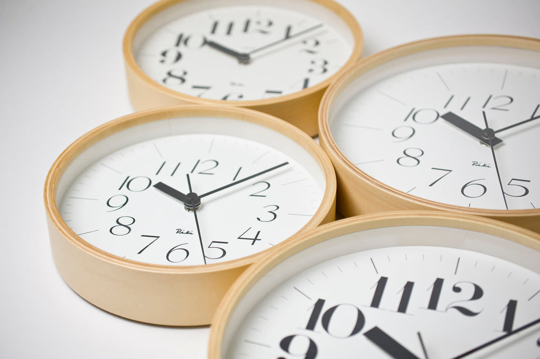 Lemnos RIKI CLOCK collection, Japanese minimalist wall clocks